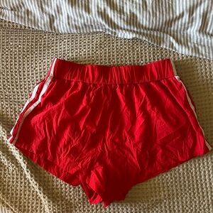 Daily Drills Red Shorts with White Stripes